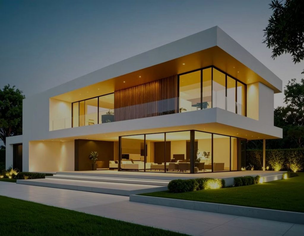 Casa moderna com fachada em vidro — Pérola das Dunas · Ref. 013